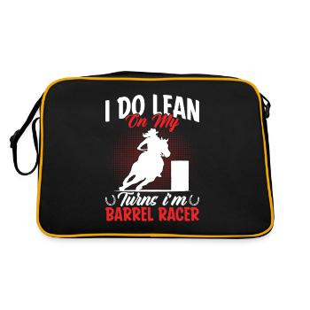 Ich lehne mich an meine Zwillinge - Barrel - Retro Tasche - Schwarz/Gold - Hinten