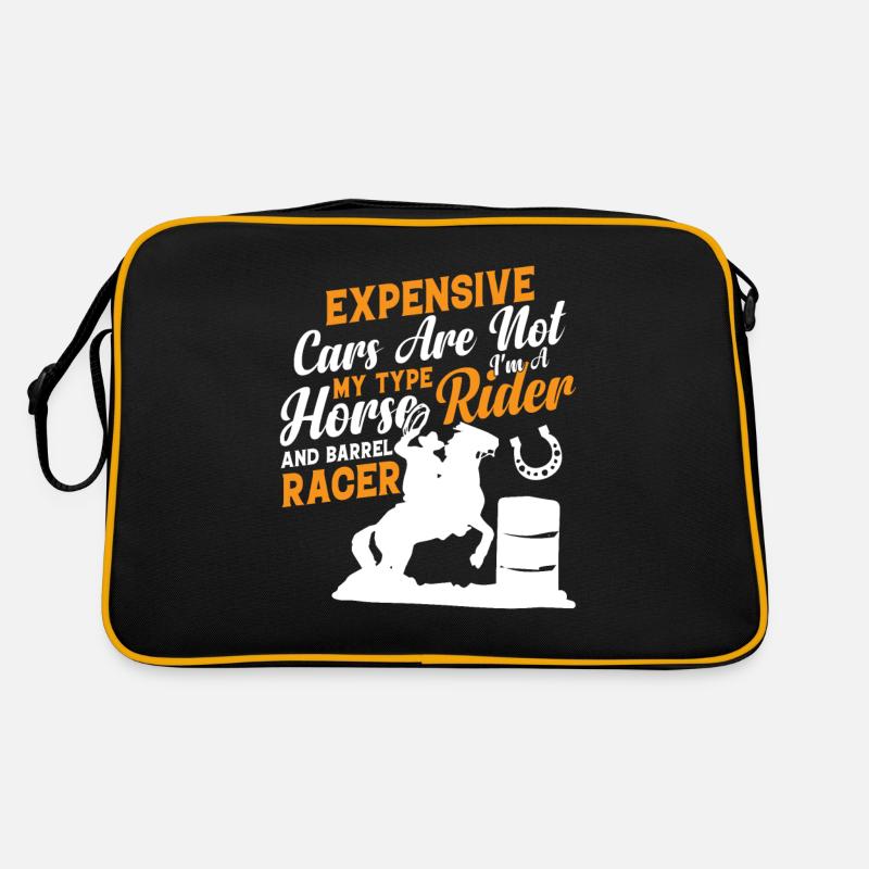 Ich bin ein Reiter und Barrel Racer - Barrel Retro Tasche