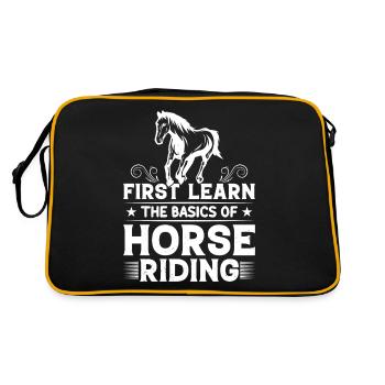 Apprenez d’abord les bases de l’équitation... - Sac Retro - noir/or - Dos