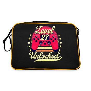 Niveau 27 Niveau d’anniversaire du joueur masculin débloqué - Sac Retro - noir/or - Dos