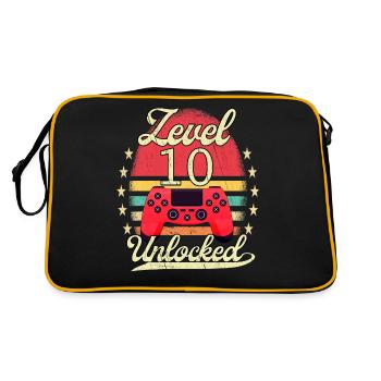Level 10 Unlocked Gaming Boys Girls Gamer 10. - Retro Bag - black/gold - Back