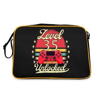 Niveau 35 Débloqué Niveau d’anniversaire du joueur masculin - Sac Retro - noir/or - Dos