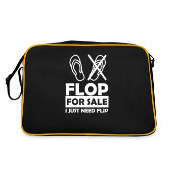 Funny Flop For Sale Flip ist für Beinamputierte - Retro Tasche - Schwarz/Gold - Hinten