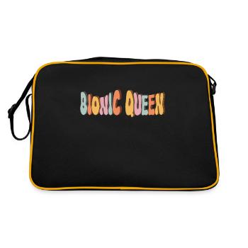 Empowering Bionic Queen Amputierte Beinprothese - Retro Tasche - Schwarz/Gold - Hinten