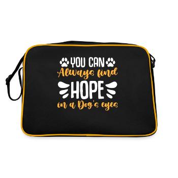 Abandoned Pets You Can Always Find Animal Shelter - Retro Bag - black/gold - Back