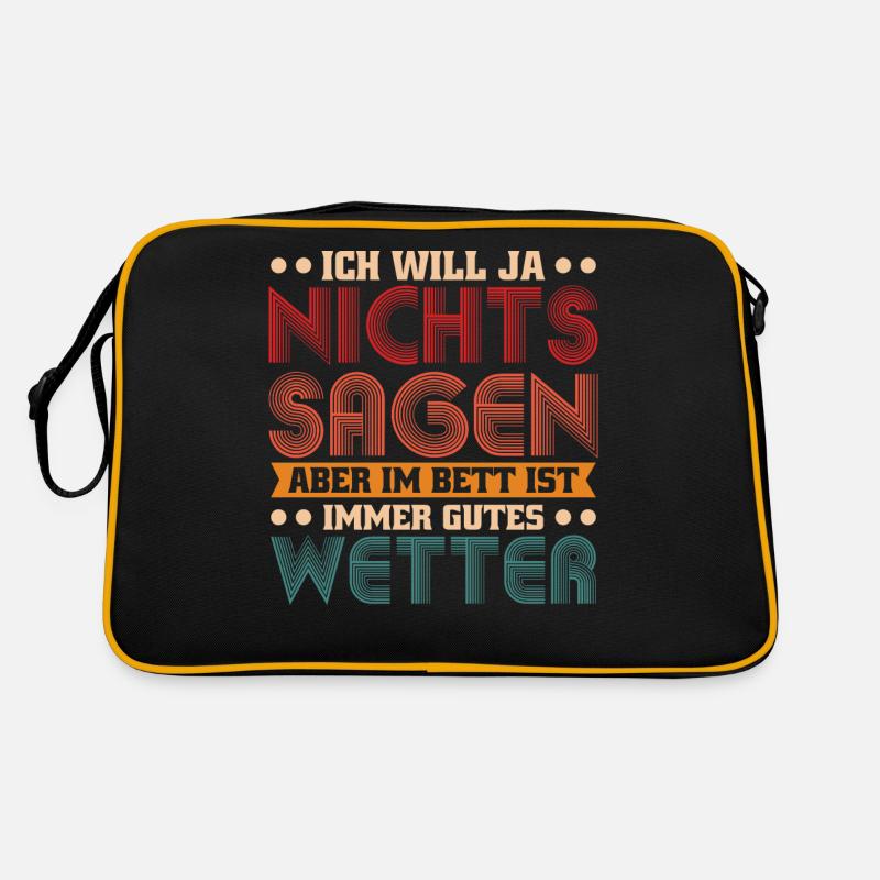Ironie für Morgenmuffel Retro Tasche