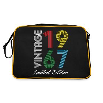 Vintage 1967 Vintage Geburtstag Retro Vintage - Retro Tasche - Schwarz/Gold - Hinten