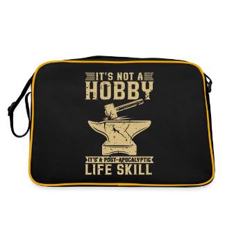 Farrier It's Not A Hobby Metalworker Farriers - Retro Bag - black/gold - Back
