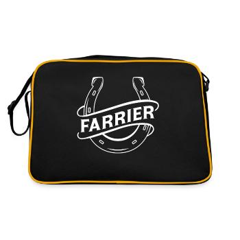 Farrier Horse Shoe Metalwork Forging Farriers - Retro Bag - black/gold - Back