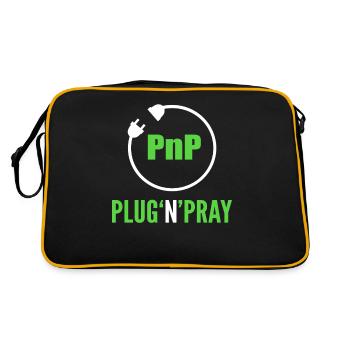 PnP = Plug’n’Pray Programming Programmer Coding - Sac Retro - noir/or - Dos