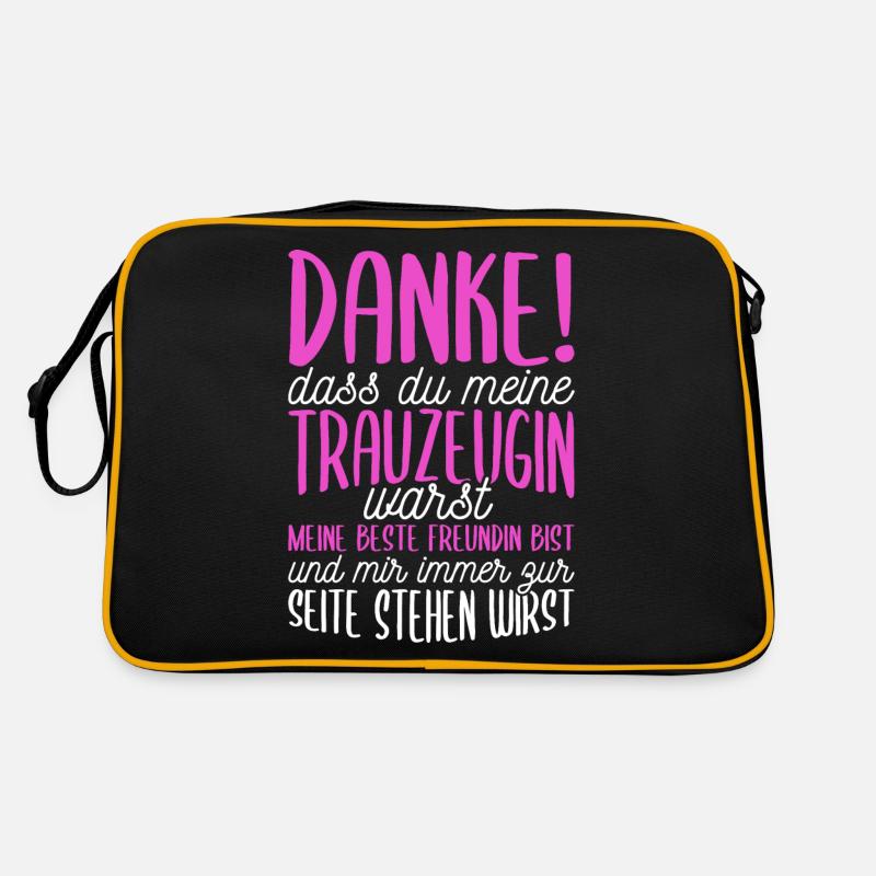 Beste Trauzeugin Beste Freundin Hochzeit Geschenk Retro Tasche