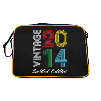 Vintage 2014 Vintage Geburtstag Retro Vintage - Retro Tasche - Schwarz/Gold - Hinten