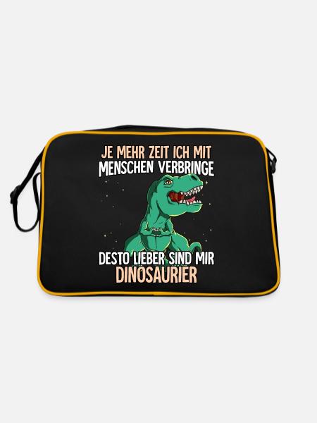 T-rex - Retro Tasche - Schwarz/Gold