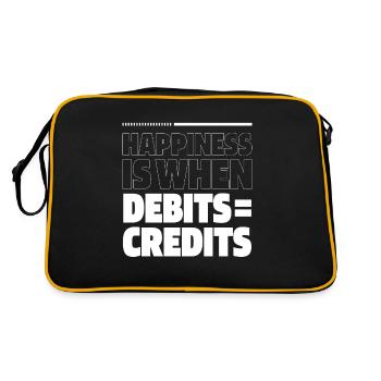 Happiness Is When Debits = Credits - Accountant - Retro Bag - black/gold - Back