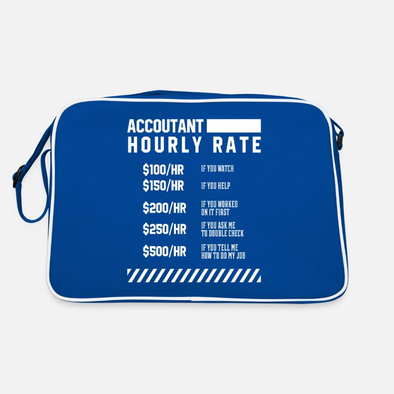 Accountant Hourly Rate - Accountant Funny Gift Retro Bag