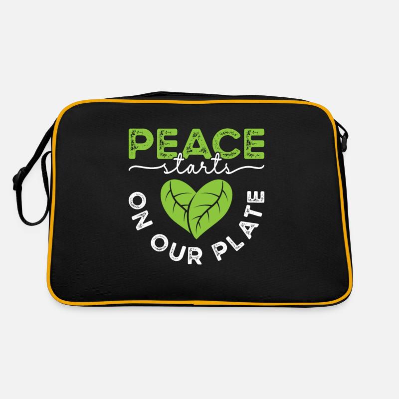 Vegan Chef Peace Starts On Our Kitchen Vegan Chefs Retro Tasche