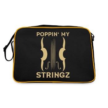 Violon Poppin' My Stringz Violoniste Violoniste - Sac Retro - noir/or - Dos