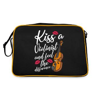 Violon Kiss Un violoniste et violoniste de note de musique - Sac Retro - noir/or - Dos
