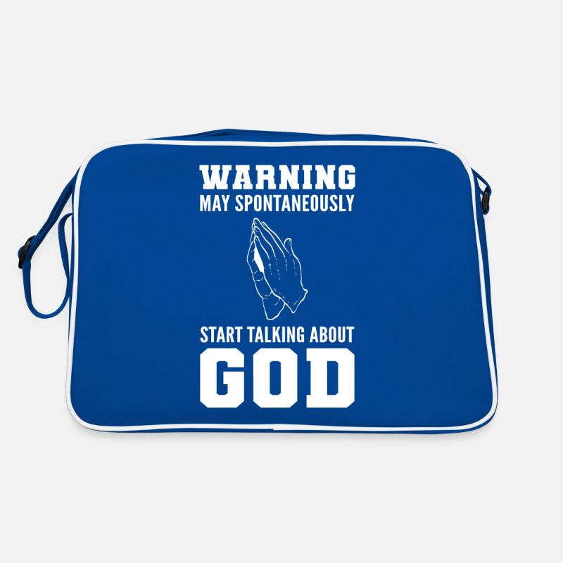 May Spontaneously Start Talking About God Pastor Retro Tasche