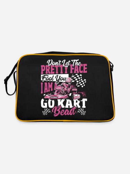 Ne laissez pas le joli visage vous tromper. Je suis un Go - Sac Retro - noir/or - Dos
