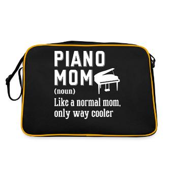 Piano player Pianist Piano - Retro Bag - black/gold - Back