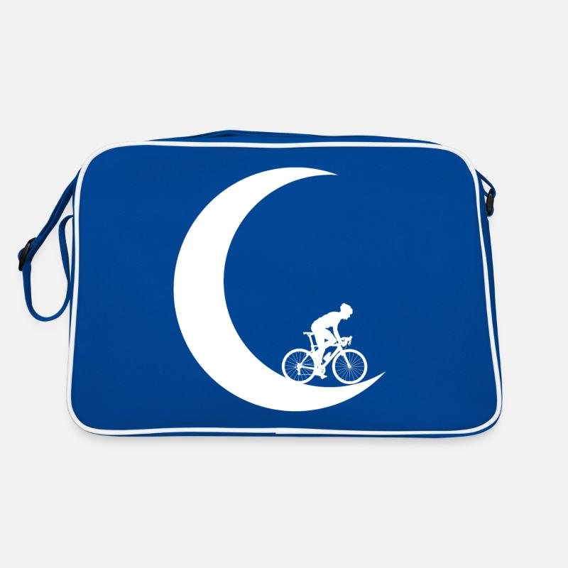 Crescent Moon - Man Cycling - Retro Bag