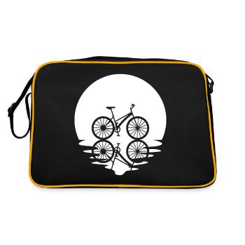 Kreis und Reflexion - Radfahren - - Retro Tasche - Schwarz/Gold - Hinten