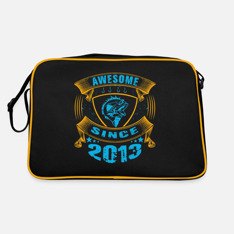 Awesome since 2013. Angel, Angler Geburtstag Retro Tasche