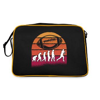 Rugby Ball Sport Player Retro Evolution Rugby Team - Sac Retro - noir/or - Dos