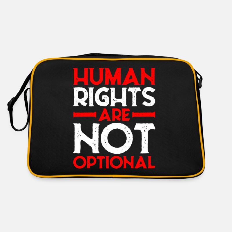 Human Rights Are Not Optional 9 Retro Tasche