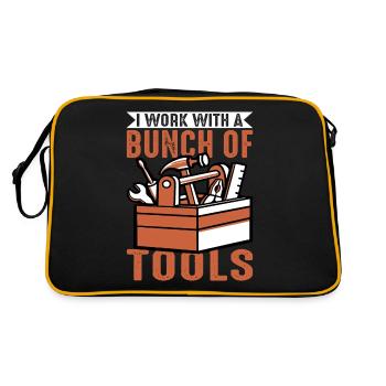 I work with a bunch of tools 15 - Retro Bag - black/gold - Back