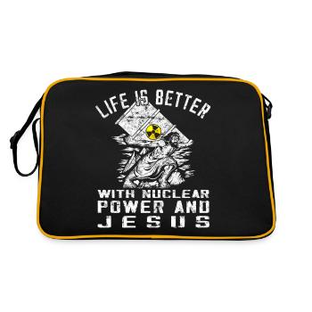 Nuclear Power - Proud Nuclear Engineer - Retro Bag - black/gold - Back