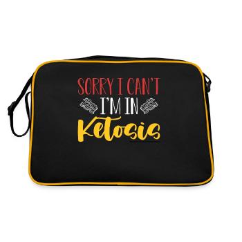 Régime cétogène désolé je ne peux pas je suis en alimentation saine - Sac Retro - noir/or - Dos