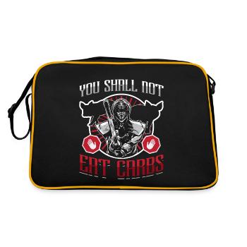 Low Carb Diet You Shall Not Eat No Carbs Nutrition - Retro Tasche - Schwarz/Gold - Hinten