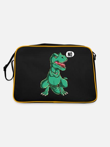 T-rex Nö - Retro Tasche - Schwarz/Gold