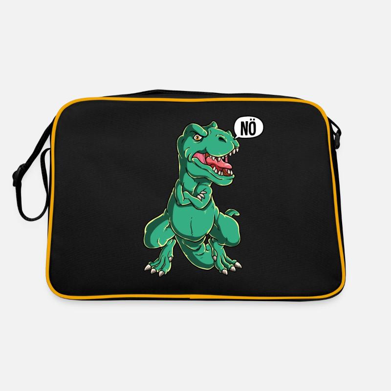 T-rex Nö - Retro Tasche - Schwarz/Gold