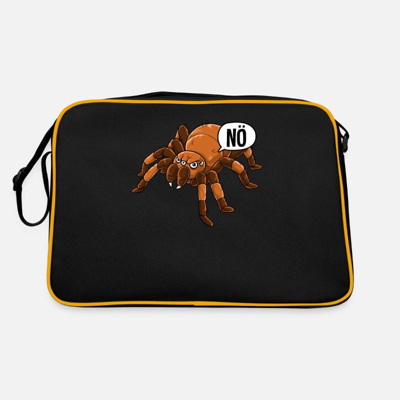 Vogelspinne Nö - Retro Tasche - Schwarz/Gold
