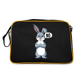 Hase Nö - Retro Tasche - Schwarz/Gold - Hinten