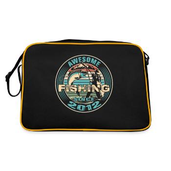Awesome since 2012. Angel, Angler's Birthday - Retro Bag - black/gold - Back