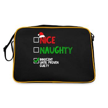 Nice Naughty Innocent Until Proven Guilty - Retro Bag - black/gold - Back