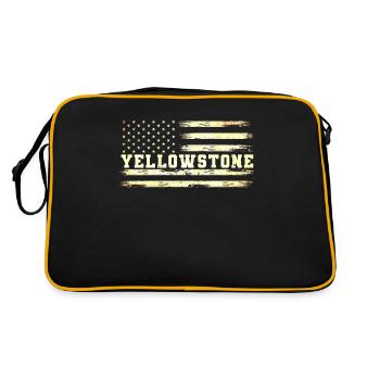 Yellowstone - Retro Bag - black/gold - Back