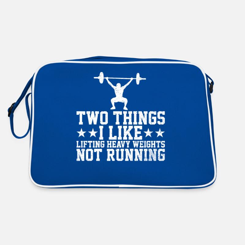 Two Things I Like, Lifting Heavy, Not Running 7 Retro Tasche