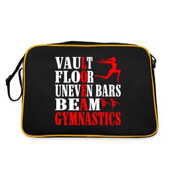 Plancher voûté Barres inégales Poutre Gymnastique 10 - Sac Retro - noir/or - Dos