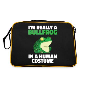Bullfrog Frog Gift - Retro Bag - black/gold - Back