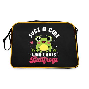 Bullfrog Frog Gift - Retro Bag - black/gold - Back