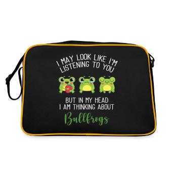 Bullfrog Frog Gift - Retro Bag - black/gold - Back