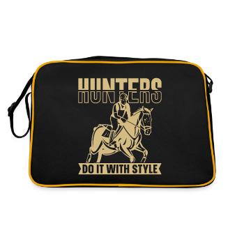 Les chasseurs de saut d’obstacles le font avec un cavalier de saut d’obstacles équin - Sac Retro - noir/or - Dos