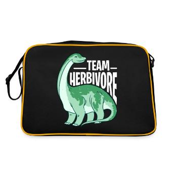 Vegan Diet Team Herbivore Alimentation saine sans viande - Sac Retro - noir/or - Dos