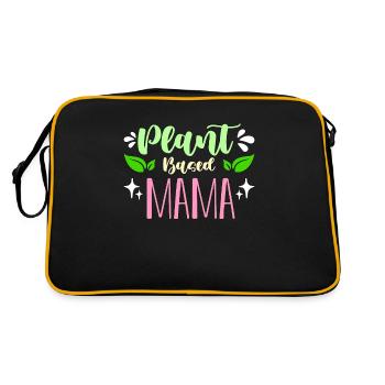 Vegan Diet Plant Based Mama Loves Healthy Eating - Retro Bag - black/gold - Back