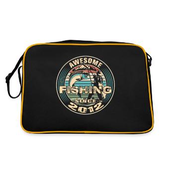 Awesome since 2012. Angel, Angler's Birthday - Retro Bag - black/gold - Back